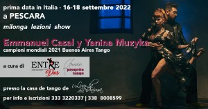 YANINA MUZYKA EMMANUEL CASAL tango pescara entre dos avalon progetto tango
